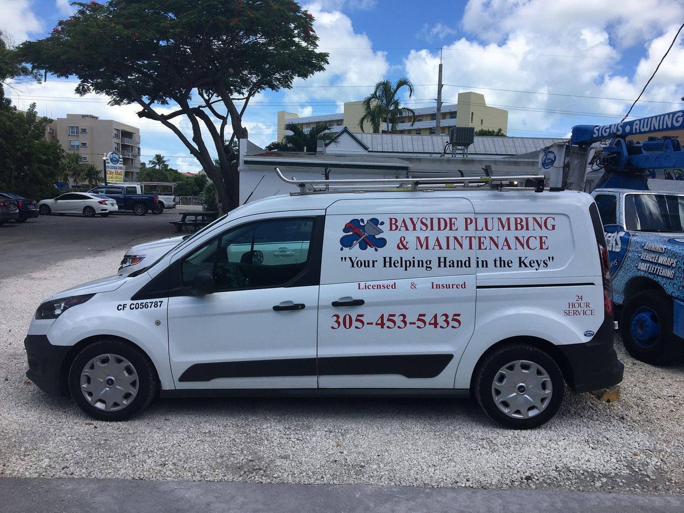 Bayside Plumbing and Maintenance van lettering