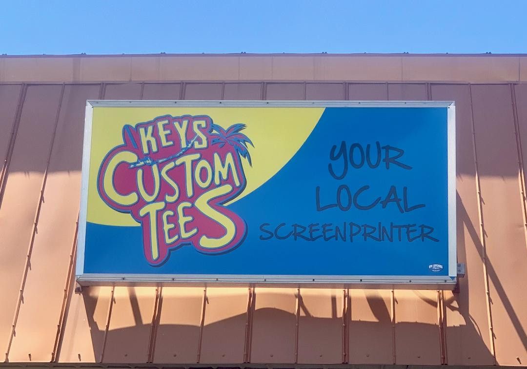 Keys Custom Tees wall sign