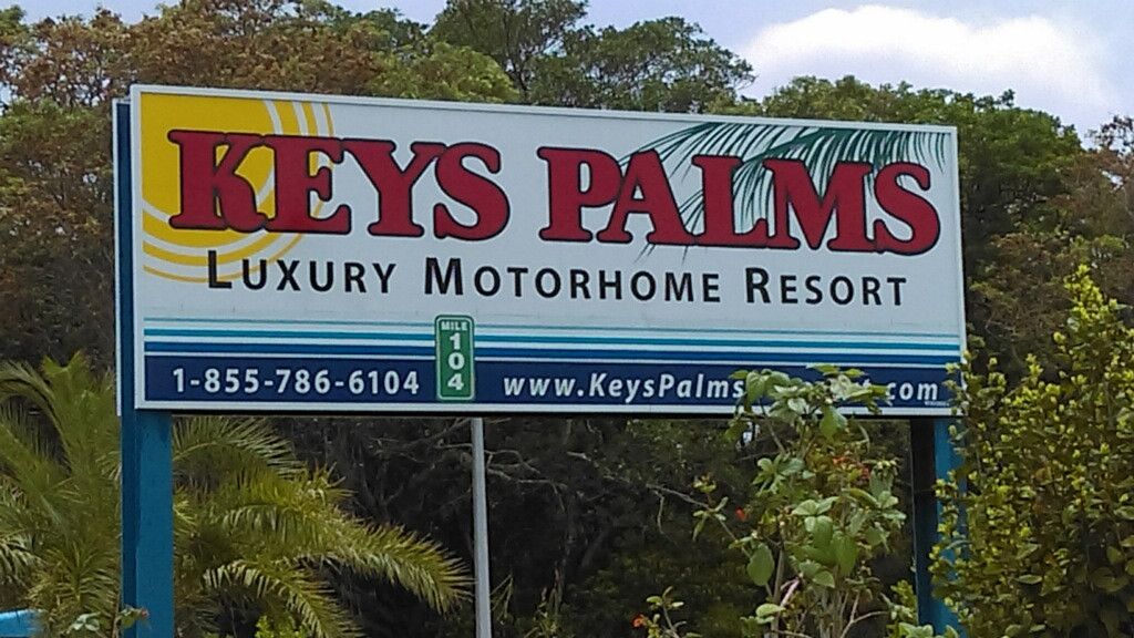 Keys Palms Luxury Motorhome Resort sign