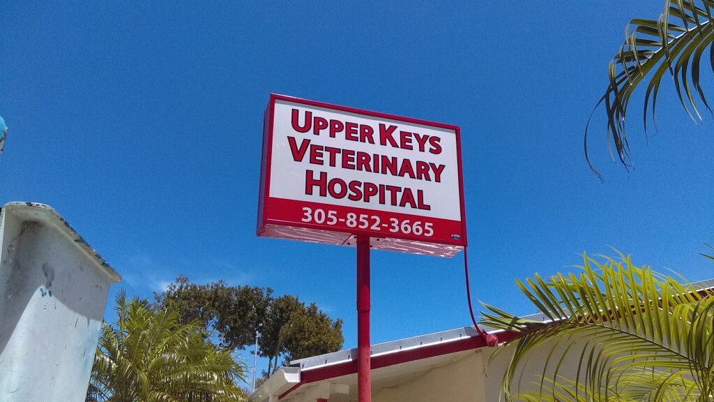 Upper Keys Veterinary Hospital pole sign